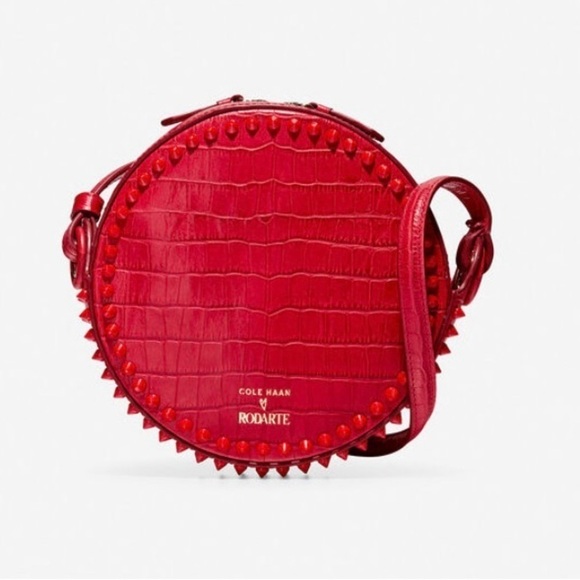 Rodarte Handbags - Rodarte Cole Haan Limited Edition SOLD OUT circular RED leather cross body bag💄